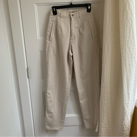 Vintage Pants - Vintage tan high waisted trousers pants